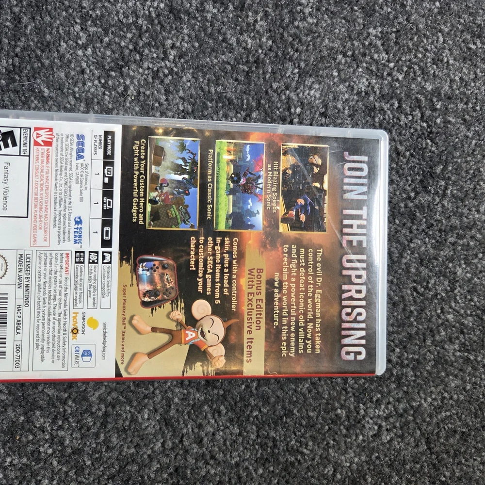 Sonic Forces Bonus Edition for Nintendo Switch